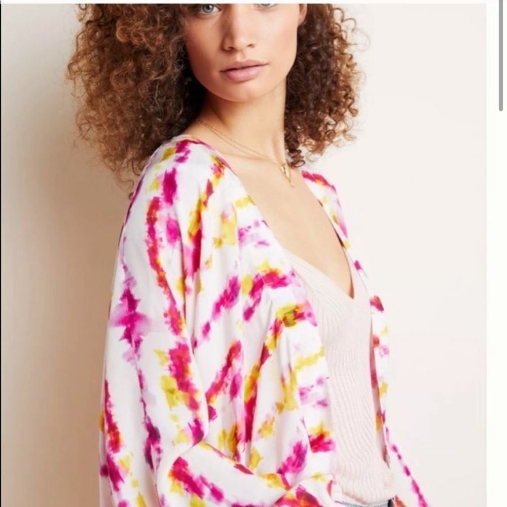 NWT Anthropologie Dip-Dyed Cocoon Kimono - Picture 4 of 6